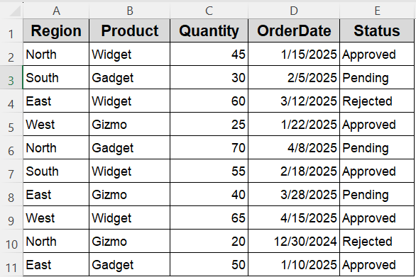 Use AutoFilter with Multiple Criteria in One Column