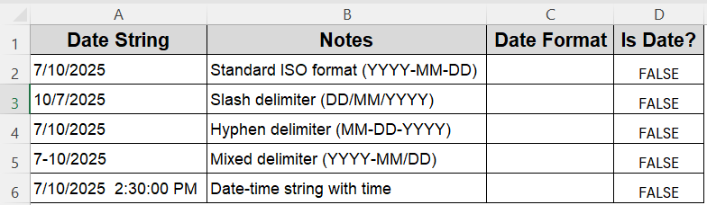 Use CDate to Convert Standard Date Strings to Dates in Excel VBA
