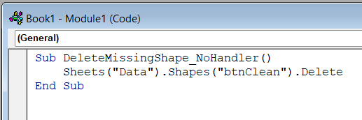 Use On Error Resume Next to Skip a Missing-Shape Error in Excel VBA