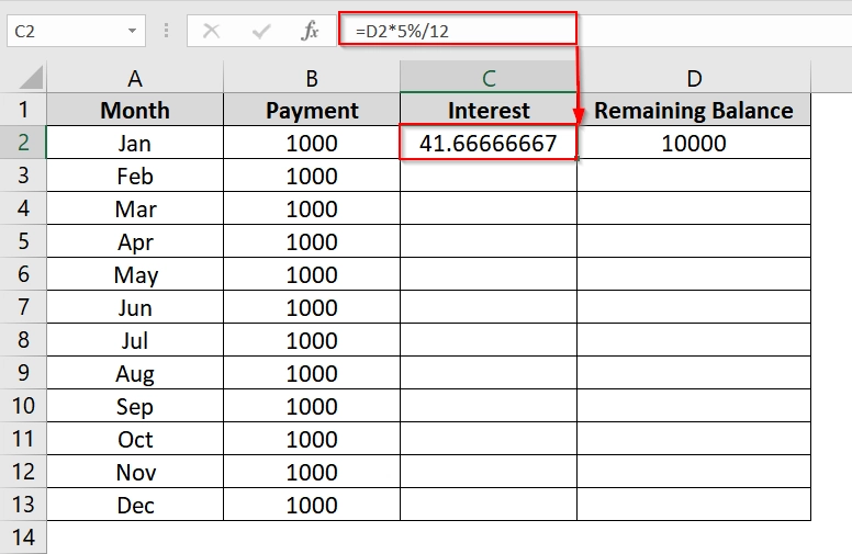 How to Implement Iterative Calculation in Excel Dataset