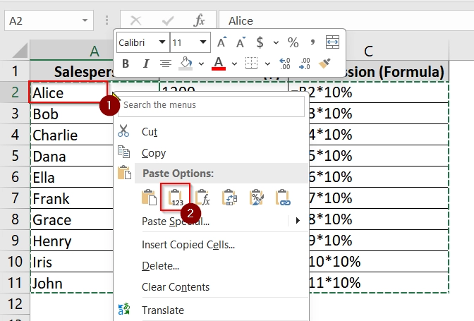 Applying Copy with Paste Special Combination to Return Value of Cell