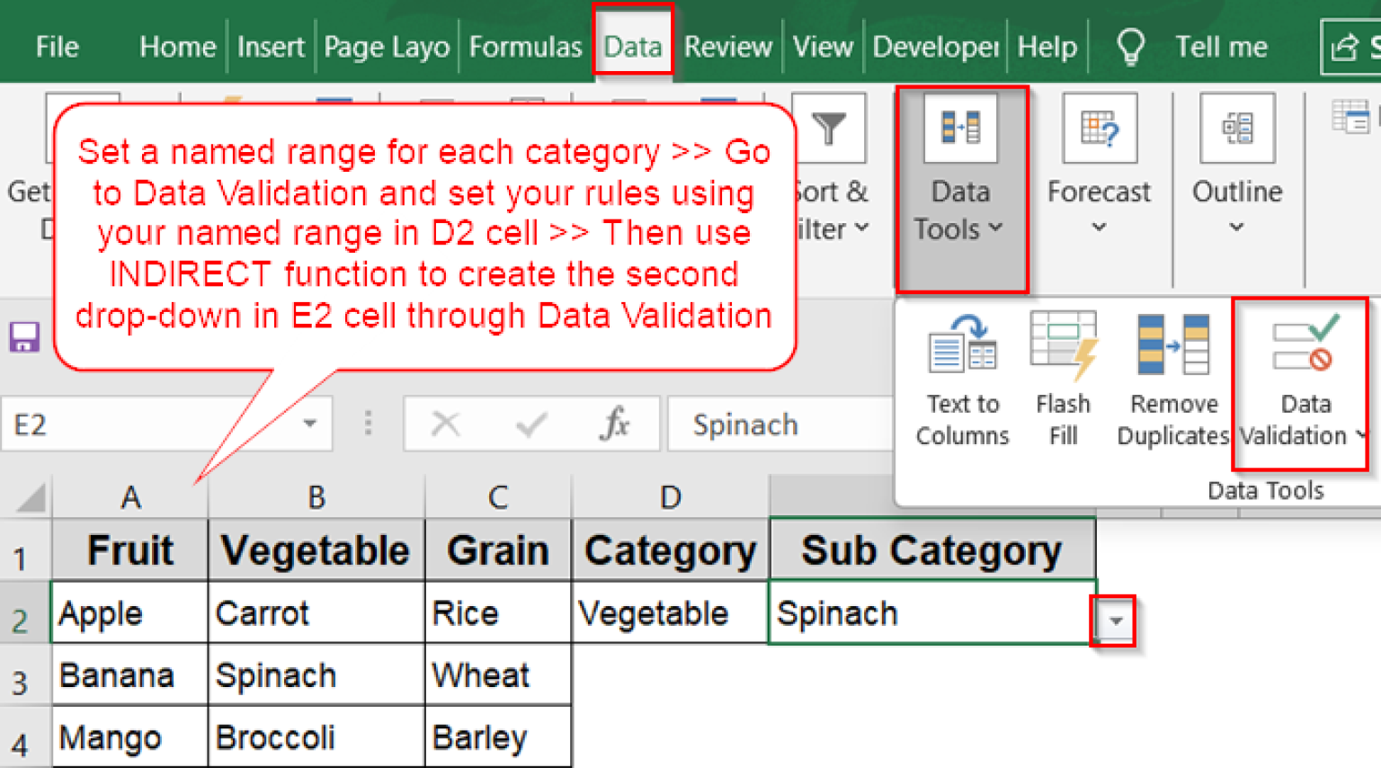How to Apply Data Validation Based on Another Cell in Excel - Excel Insider