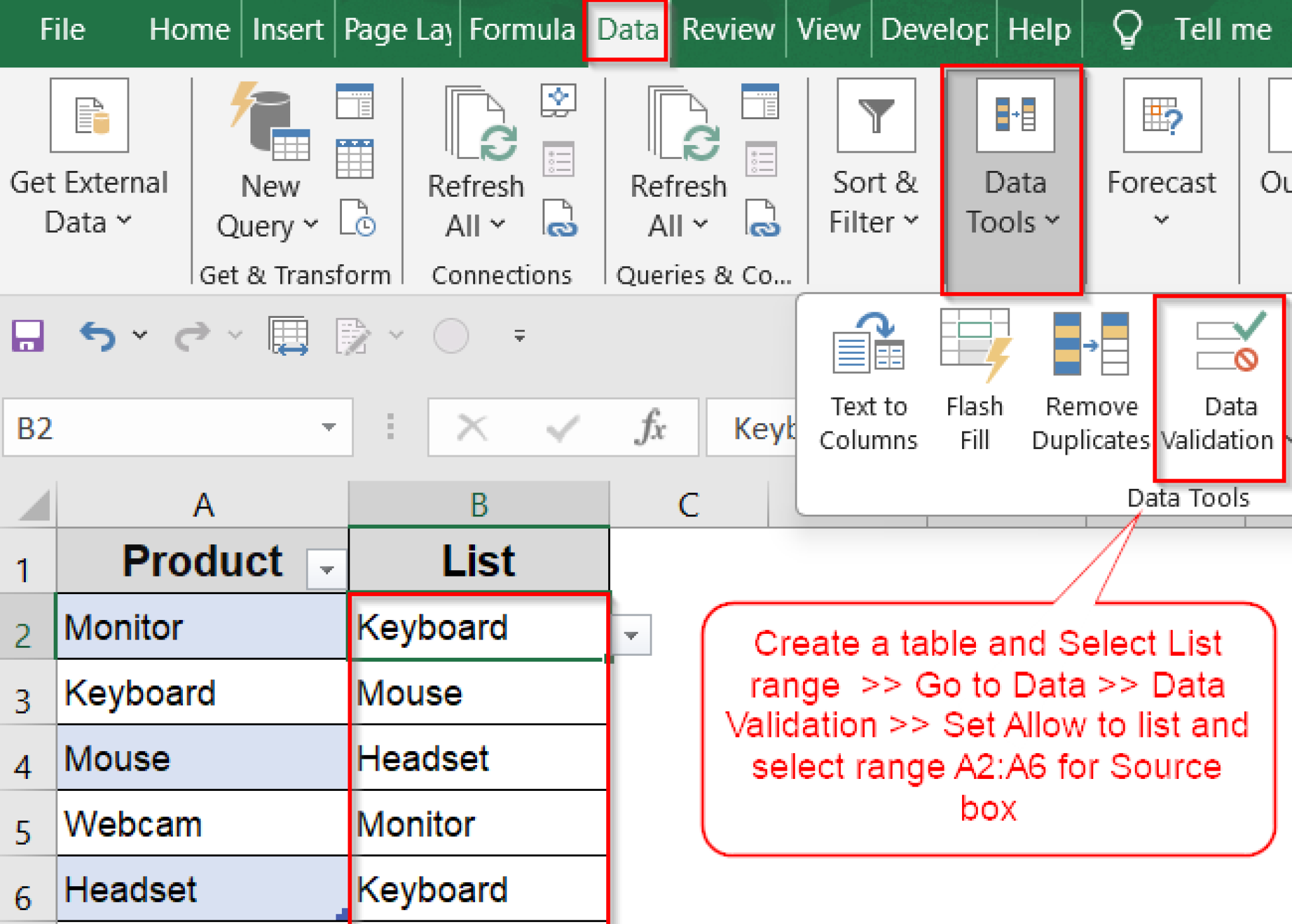How to Create a Drop-Down List from a Table in Excel - Excel Insider