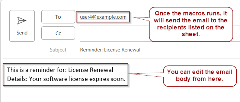 auto send email outlook from excel