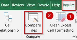 Use the Inquire Add-in to Compare Excel Workbooks