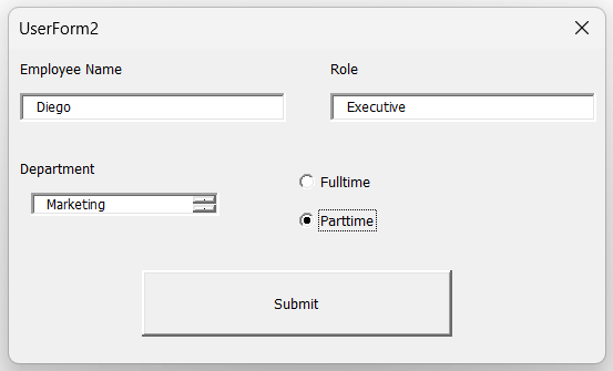 Build an Interactive UserForm for Multiple Inputs in a Row