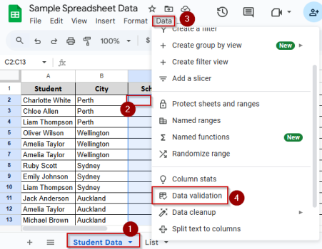 How to Create Multiple Dependent Drop Down List in Google Sheets ...