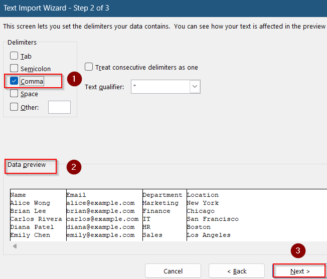 Open the Text File Directly in Excel