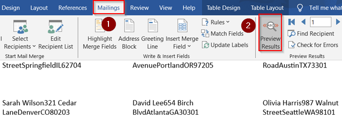 Create Mailing Labels Using Excel and Word Mail Merge