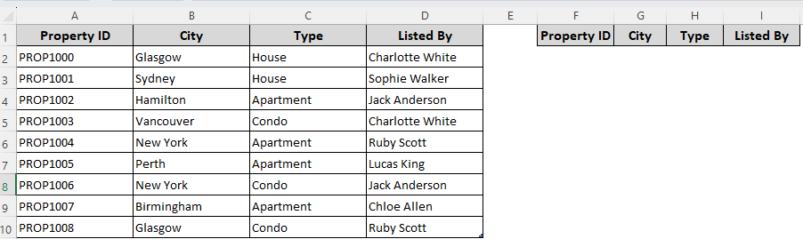 Flip Table Data with the SORTBY and ROW Functions
