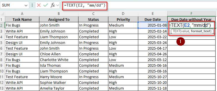 Applying TEXT Function to Eliminate Numbers
