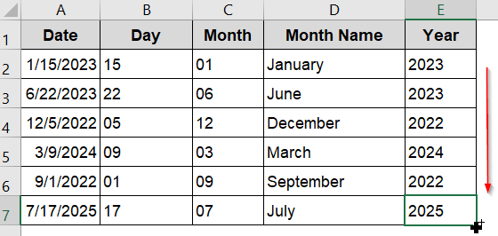Format Date Parts as Text Using the TEXT Function