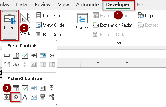 Combining Radio Button with ActiveX Controls