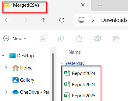 Merge Excel Files Using CMD