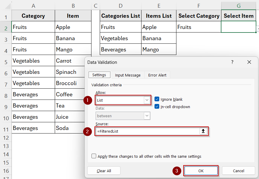 Create a Dependent Drop-Down That Updates Automatically