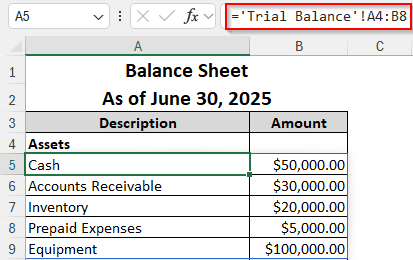 Building the Balance Sheet