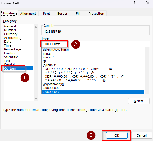 Format Cells and Specify Decimal Places