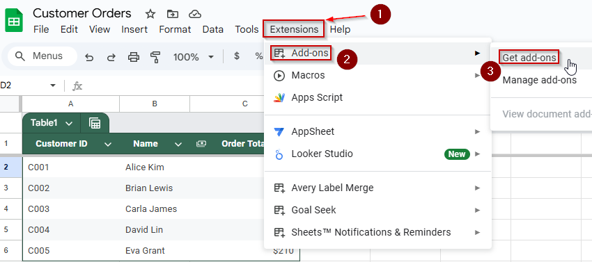 Use Google Sheets Add-Ons to Combine Sheets Without Formulas