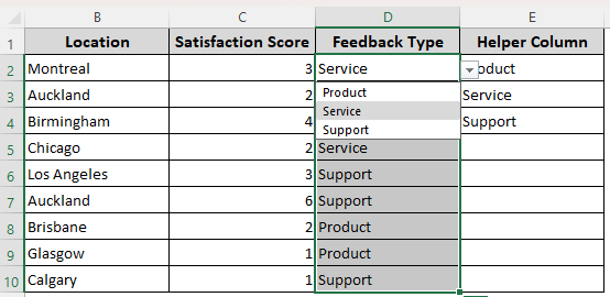 Using the SORT Function and Data Validation