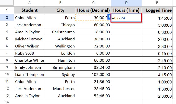 Conversion Between Decimal and Time
