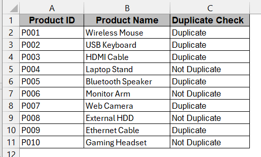 Duplicate Identification Across Different Excel Files Using VLOOKUP