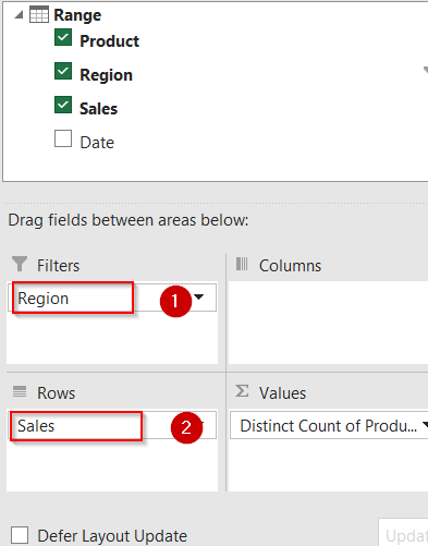 Try Distinct Count with PivotTable