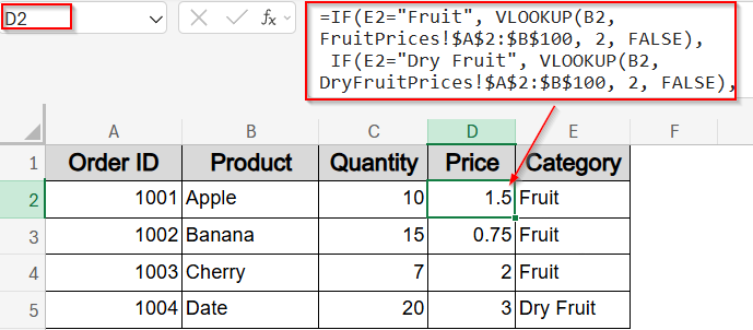 Conditional Merge from Multiple Sheets Using IF and VLOOKUP Functions