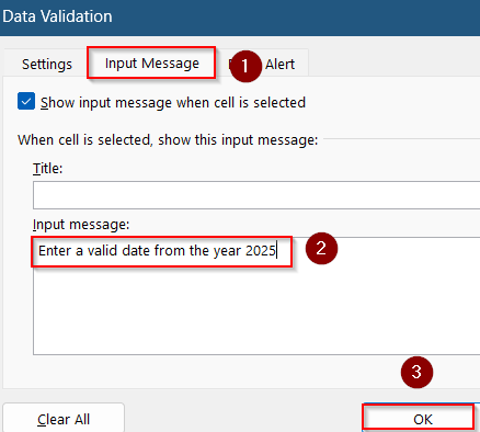Apply Date Validations Within a Specific Range