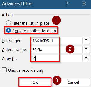 Set Up Advanced Filter Tool for Criteria-Based Extraction