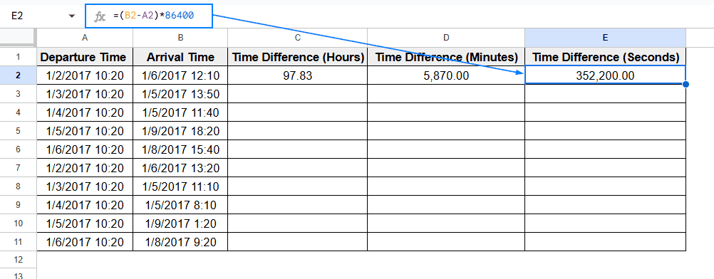 Calculate Duration Between Two Times Separately in Hours, Minutes and Seconds