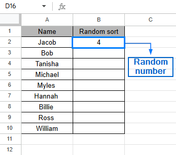 Randomize List Using RANDBETWEEN Function 