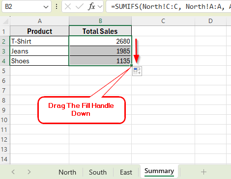 Apply SUMIFS Across Multiple Sheets Using the Plus (+) Operator for AND Logic