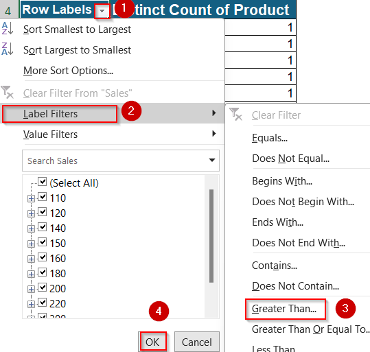 Try Distinct Count with PivotTable