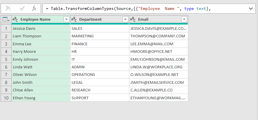 Use Power Query To Apply Lowercase Formula
