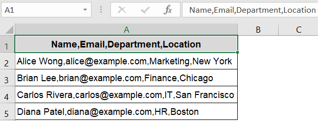 Manually Split Text into Columns Using Excel’s Text to Columns Wizard