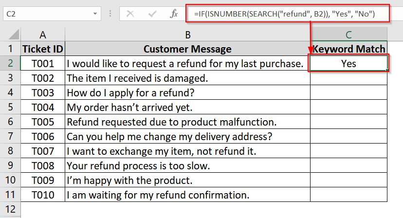 Using  IF Function to Return Conditional Output Based on Partial Lookup