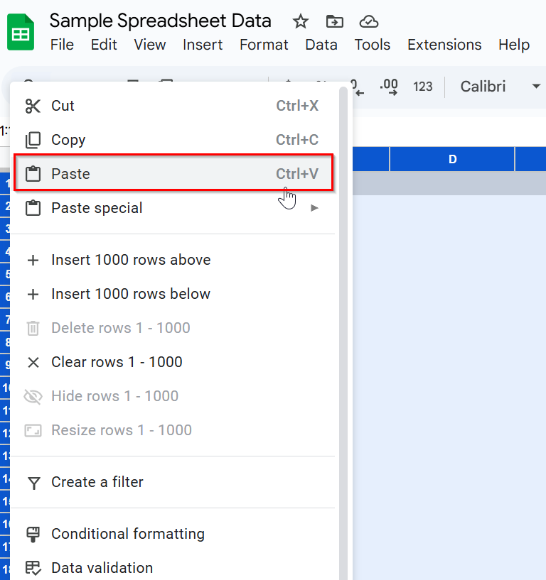 Import Excel into Google Sheets with the Copy-Paste Option