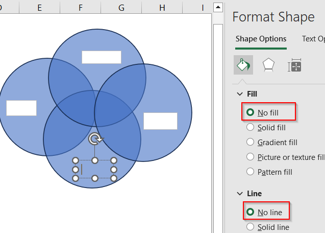Create a Custom Venn Diagram Using Shapes Tool
