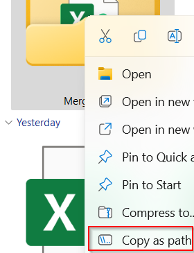 Merge Excel Files Using CMD