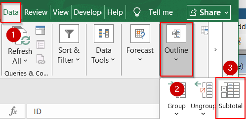 Group and Summarize with Subtotal Feature