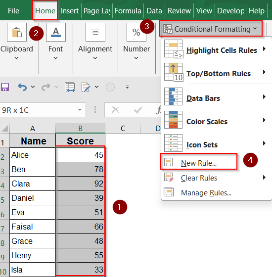 Apply Conditional Formatting to Highlight Invalid Cells