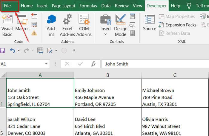 Use Excel VBA to Automate Mailing Label Creation