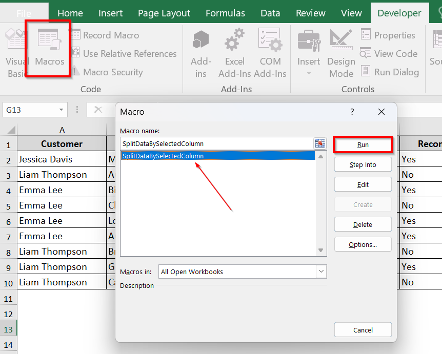 Split an Excel Sheet into Multiple Worksheets Based on Column using VBA Script