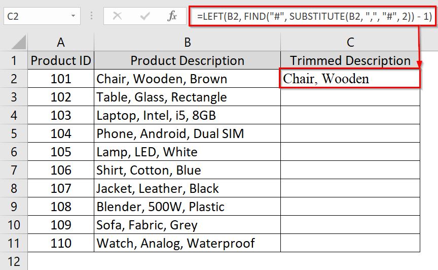 Applying SUBSTITUTE Function to Remove Everything after the Nth Occurrence of a Character