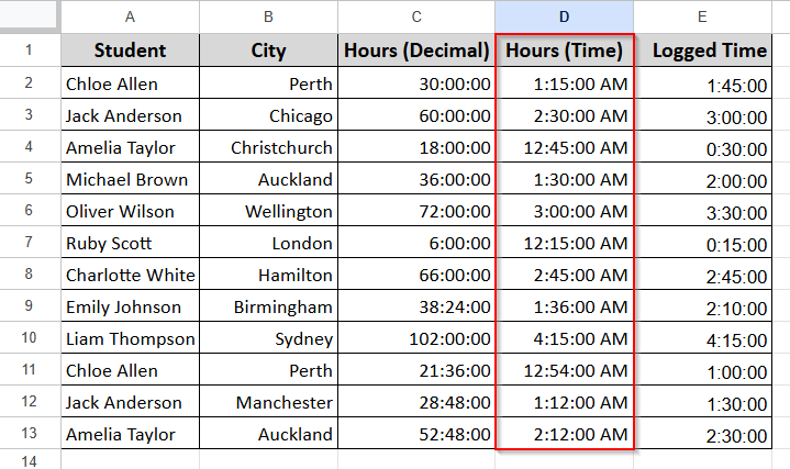 Conversion Between Decimal and Time