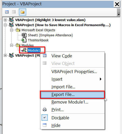 Export or Import as BAS Module Files