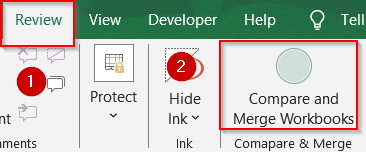 Compare and Merge Workbooks Feature in Excel