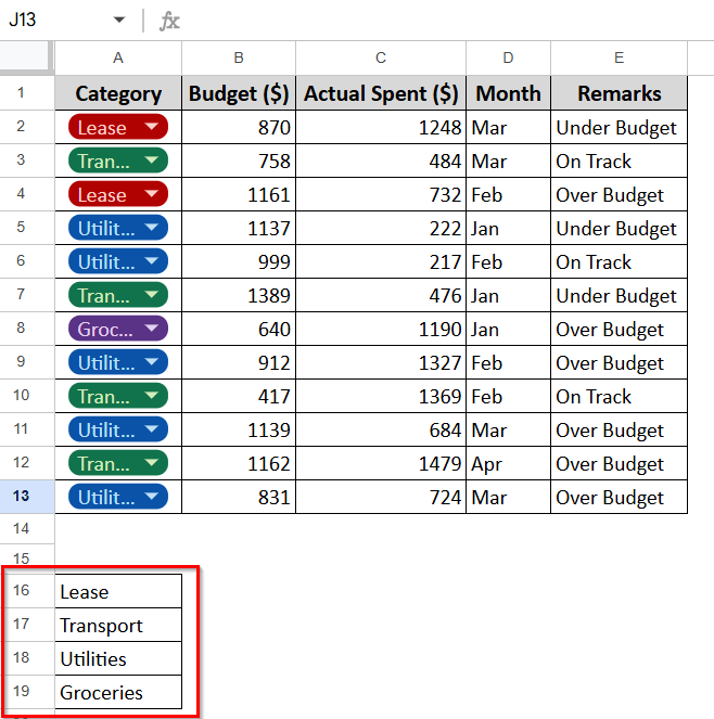 Editing the Drop-down List from a Range