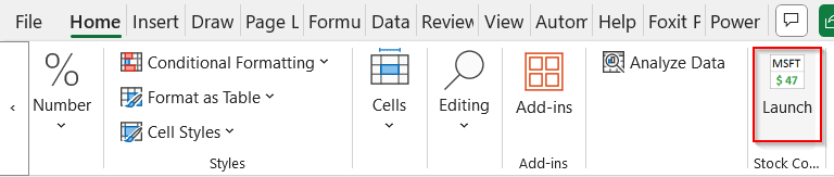Making Use of the Stock Connector Add-In