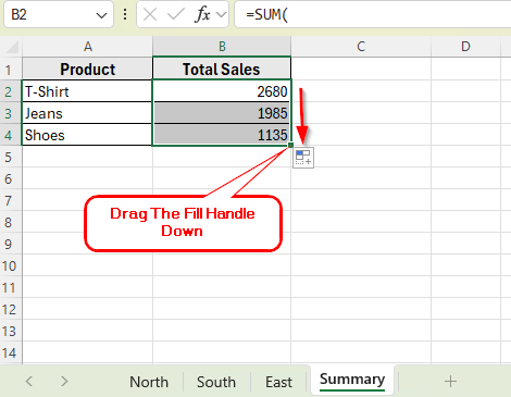 Using SUMIFS with SUM Function to Combine Results from Multiple Sheets